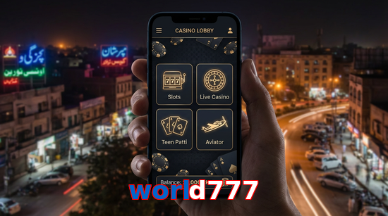 Main screen of World777 app page for PK players