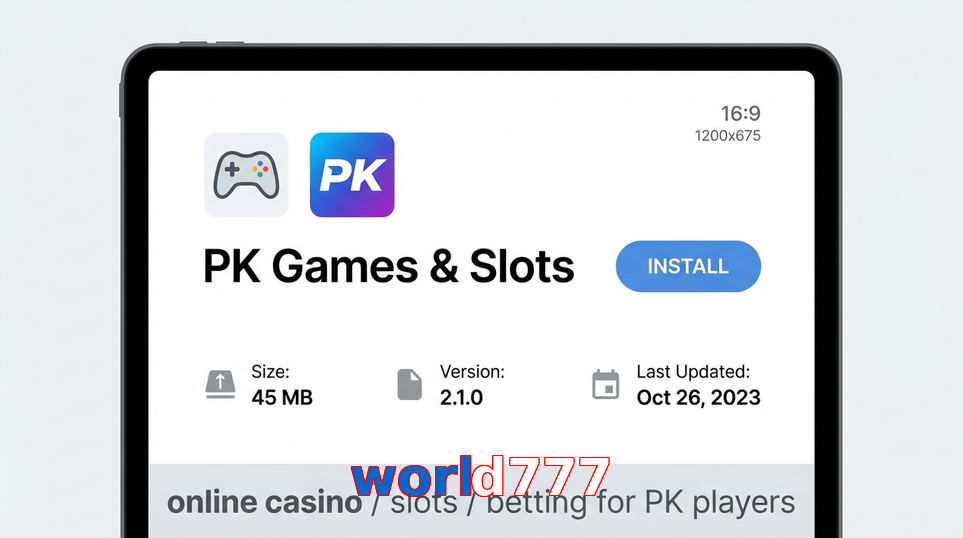 Game list for World777 gameapk section