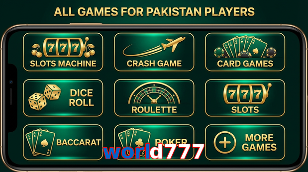 Main screen of World777 games page for PK players